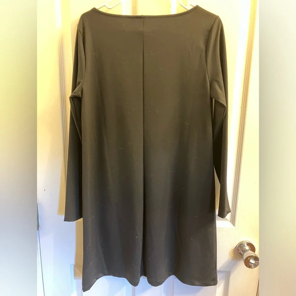 Black GAP a-line dress with zipper details on side‎ - Picture 2 of 4